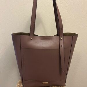 Rebecca Minkoff Mauve Brown Leather Shoulder Tote